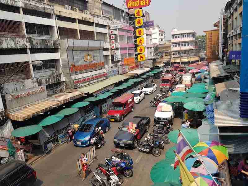 Street with markets
